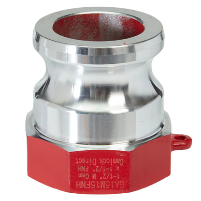 Aluminum 1 1/2" Male Camlock x 1 1/2" Female NH Fire Hose