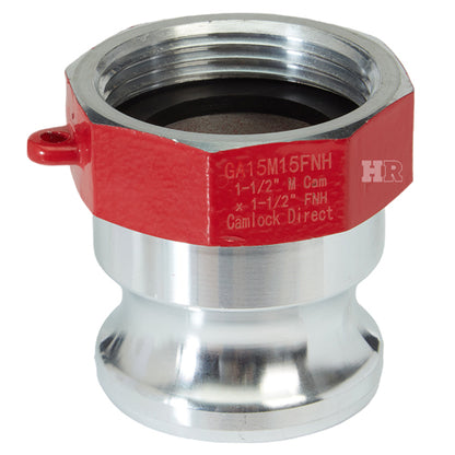 Aluminum 1 1/2" Male Camlock x 1 1/2" Female NH Fire Hose