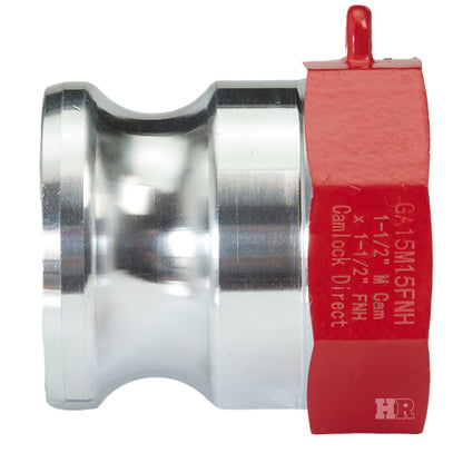 Aluminum 1 1/2" Male Camlock x 1 1/2" Female NH Fire Hose