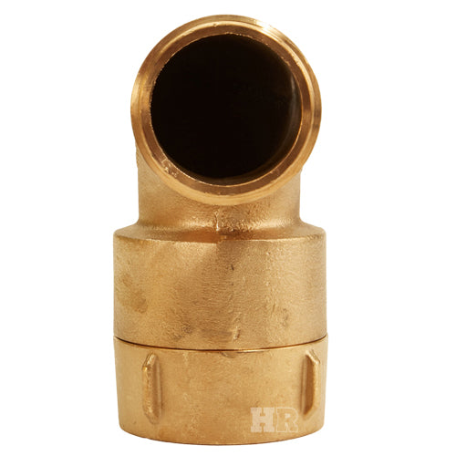 Brass 1 1/2" NPT x 1 1/2" NH 90 Degree Elbow