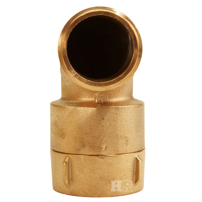 Brass 1 1/2" NPT x 1 1/2" NH 90 Degree Elbow
