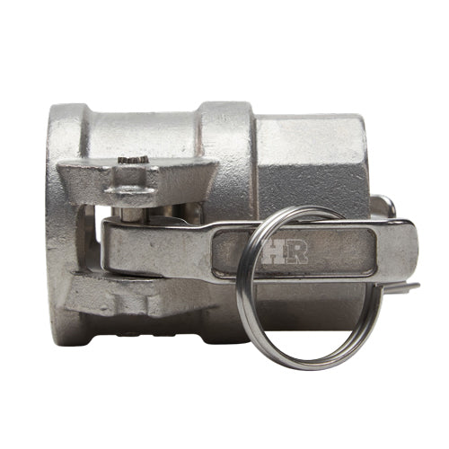 Stainless Steel 1 1/4" Female Camlock x 1 1/4" Female NPT