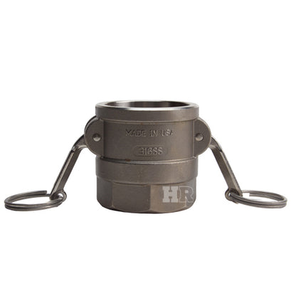 Stainless Steel 2" Female Camlock x 1 1/2" Female NPT (USA)