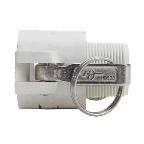 Food Grade Poly 1 1/4" Female Camlock x 1 1/4" Male NPT