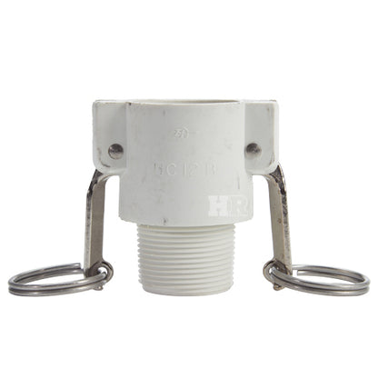 Food Grade Poly 1 1/4" Female Camlock x 1 1/4" Male NPT