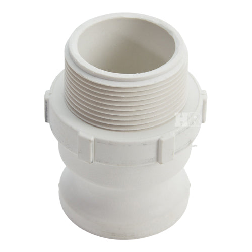 Food Grade Poly 1 1/2" Male Camlock x 1 1/2" Male NPT