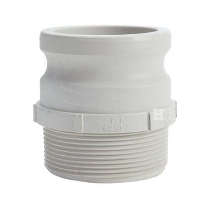 Food Grade Poly 3" Male Camlock x 3" Male NPT