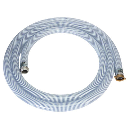 White - Clear  4" x 20' Thread / Thread Suction Hose