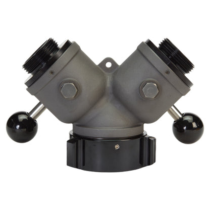 Aluminum 2 1/2" NH Inlet X (2) 1 1/2" NPSH Outlet