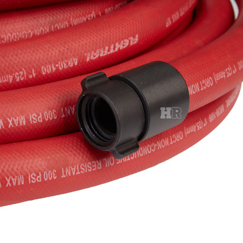 1" x 100' Non-Collapsible Rubber Hose (1" NPSH Threads)