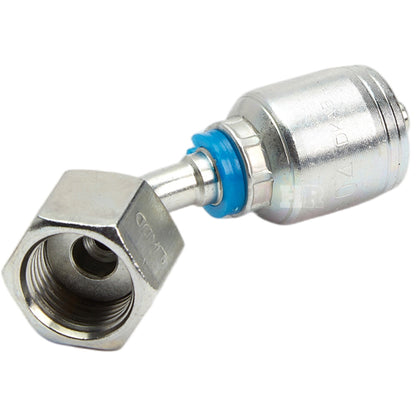 3/8" Female Face Seal Swivel 45˚ Elbow (ORFS) Hydraulic Fitting
