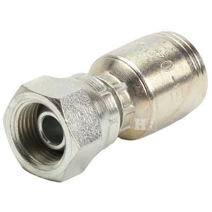 3/8" Female British Standard Parallel Pipe Cone Seat Swivel Hydraulic Fitting