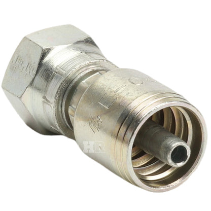 3/8" Female British Standard Parallel Pipe Cone Seat Swivel Hydraulic Fitting