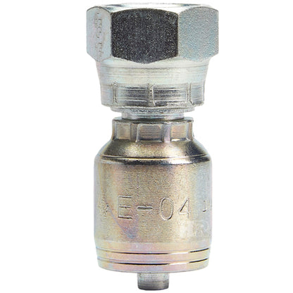 3/8" Female British Standard Parallel Pipe Cone Seat Swivel Hydraulic Fitting
