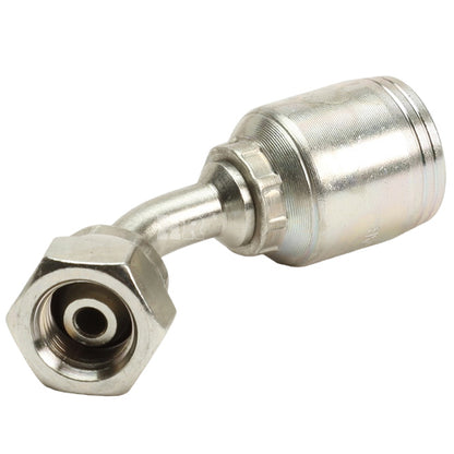 1/4" Female British Standard Parallel Pipe Cone Seat Swivel 45˚ Elbow Hydraulic Fitting