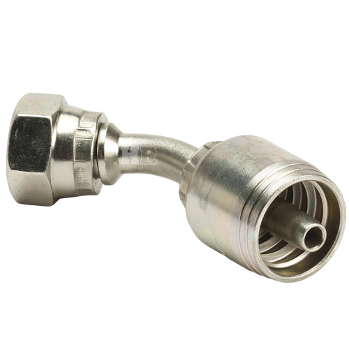 1/4" Female British Standard Parallel Pipe Cone Seat Swivel 45˚ Elbow Hydraulic Fitting