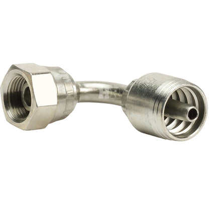 3/8" Female British Standard Parallel Pipe Cone Seat Swivel 90˚ Elbow Hydraulic Fitting