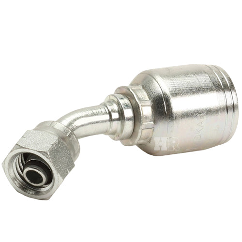 M12 X 1.5 Female Swivel 24˚ Cone (Light 6) with O-Ring 45˚ Elbow Hydraulic Fitting