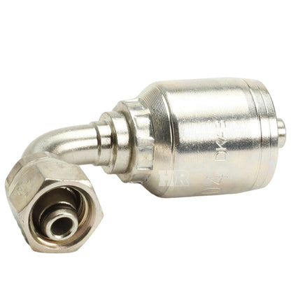 M12 X 1.5 Female Swivel 24˚ Cone (Light 6) with O-Ring 90˚ Elbow Hydraulic Fitting