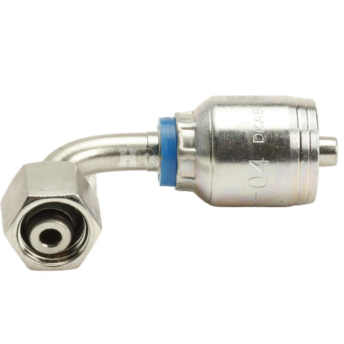 M14 X 1.5 Female Swivel 24˚ Cone (Light 8) with O-Ring 90˚ Elbow Hydraulic Fitting