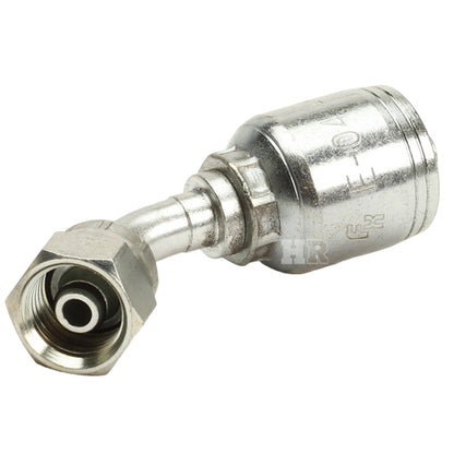 M14 X 1.5 Female Swivel 24˚ Cone (Heavy S6) with O-Ring 45˚ Elbow Hydraulic Fitting