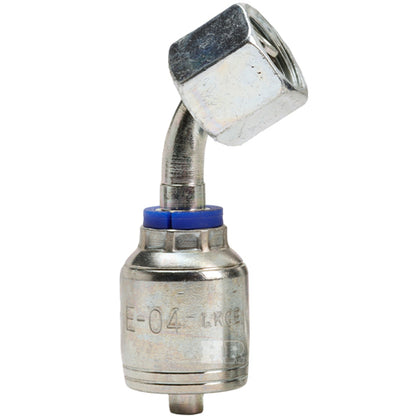 M16 X 1.5 Female Swivel 24˚ Cone (Heavy S8) with O-Ring 45˚ Elbow Hydraulic Fitting