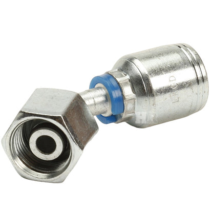 M18 X 1.5 Female Swivel 24˚ Cone (Heavy S10) with O-Ring 45˚ Elbow Hydraulic Fitting