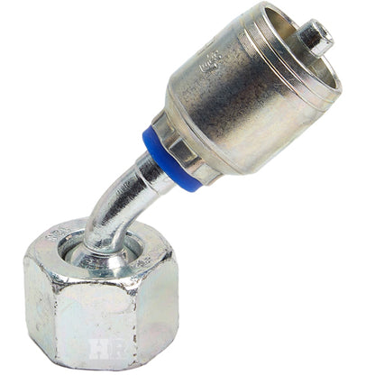 M20 X 1.5 Female Swivel 24˚ Cone (Heavy S12) with O-Ring 45˚ Elbow Hydraulic Fitting