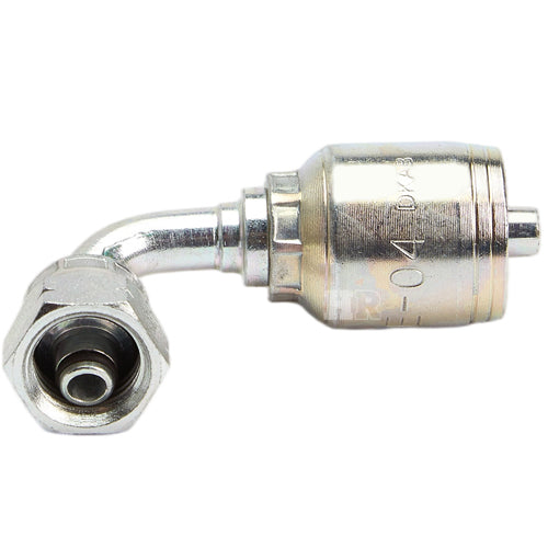 M14 X 1.5 Female Swivel 24˚ Cone (Heavy S6) with O-Ring 90˚ Elbow Hydraulic Fitting