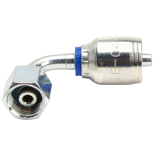 M16 X 1.5 Female Swivel 24˚ Cone (Heavy S8) with O-Ring 90˚ Elbow Hydraulic Fitting
