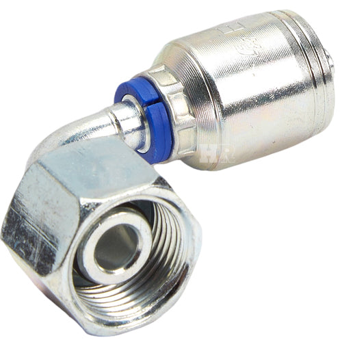 M20 X 1.5 Female Swivel 24˚ Cone (Heavy S12) with O-Ring 90˚ Elbow Hydraulic Fitting