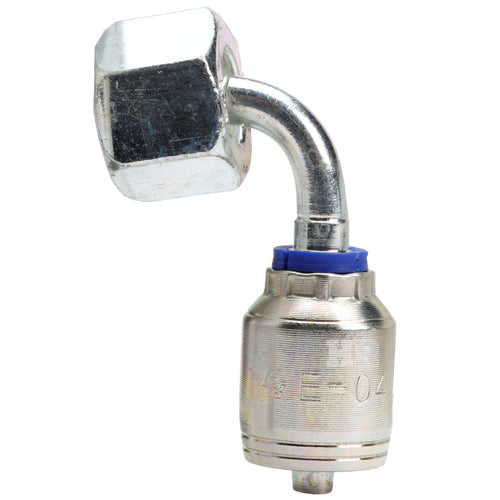 M20 X 1.5 Female Swivel 24˚ Cone (Heavy S12) with O-Ring 90˚ Elbow Hydraulic Fitting
