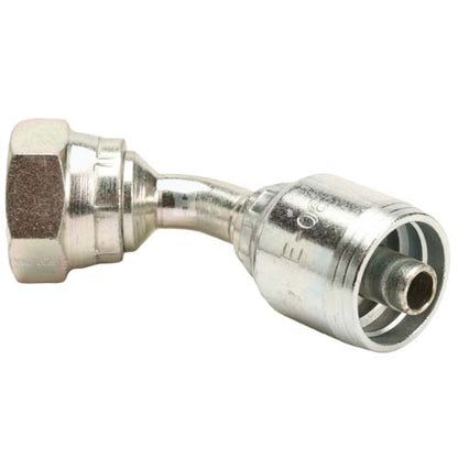 1/2" Female British Standard Parallel Pipe Cone Seat Swivel 45˚ Elbow Hydraulic Fitting