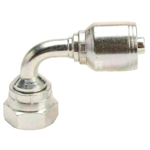 1/2" Female British Standard Parallel Pipe Cone Seat Swivel 90˚ Elbow Hydraulic Fitting