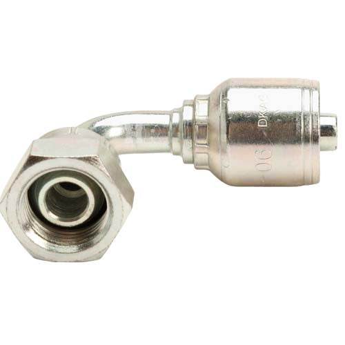1/2" Female British Standard Parallel Pipe Cone Seat Swivel 90˚ Elbow Hydraulic Fitting
