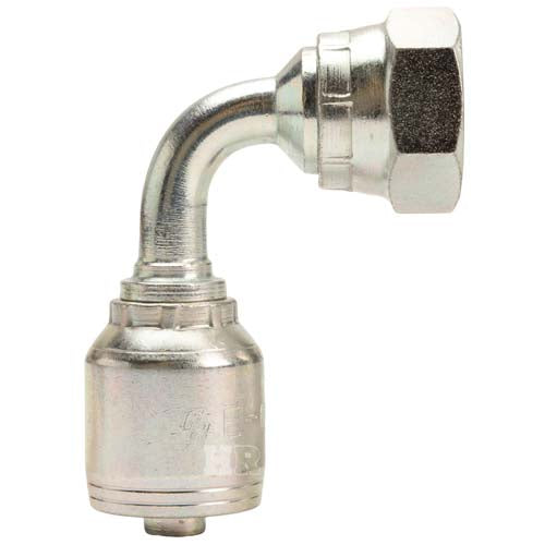1/2" Female British Standard Parallel Pipe Cone Seat Swivel 90˚ Elbow Hydraulic Fitting