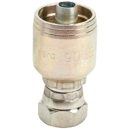 1/4" Female British Standard Parallel Pipe Cone Seat Swivel Hydraulic Fitting