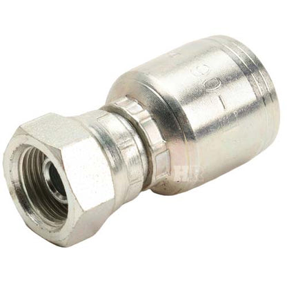 3/8" Female British Standard Parallel Pipe Cone Seat Swivel Hydraulic Fitting