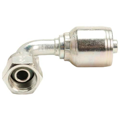 3/8" Female British Standard Parallel Pipe Cone Seat Swivel 90˚ Elbow Hydraulic Fitting
