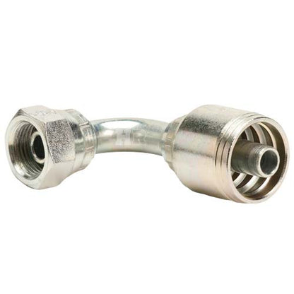 3/8" Female British Standard Parallel Pipe Cone Seat Swivel 90˚ Elbow Hydraulic Fitting