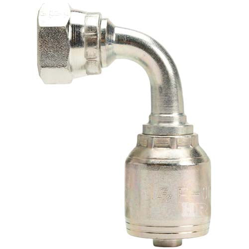 3/8" Female British Standard Parallel Pipe Cone Seat Swivel 90˚ Elbow Hydraulic Fitting
