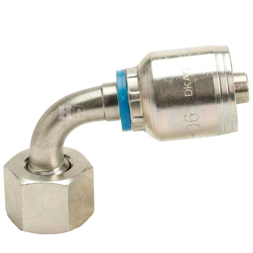 M20 X 1.5 Female Swivel 24˚ Cone (Heavy S12) with O-Ring 90˚ Elbow Hydraulic Fitting