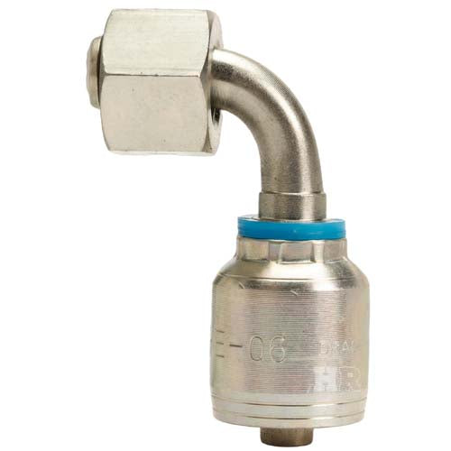 M20 X 1.5 Female Swivel 24˚ Cone (Heavy S12) with O-Ring 90˚ Elbow Hydraulic Fitting