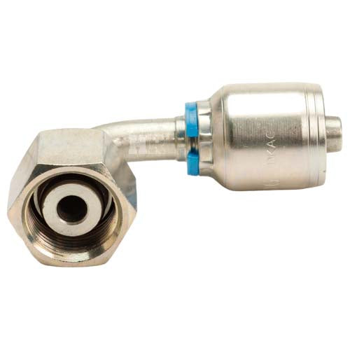 M22 X 1.5 Female Swivel 24˚ Cone (Heavy S14) with O-Ring 90˚ Elbow Hydraulic Fitting