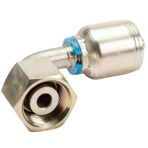 M22 X 1.5 Female Swivel 24˚ Cone (Heavy S14) with O-Ring 90˚ Elbow Hydraulic Fitting