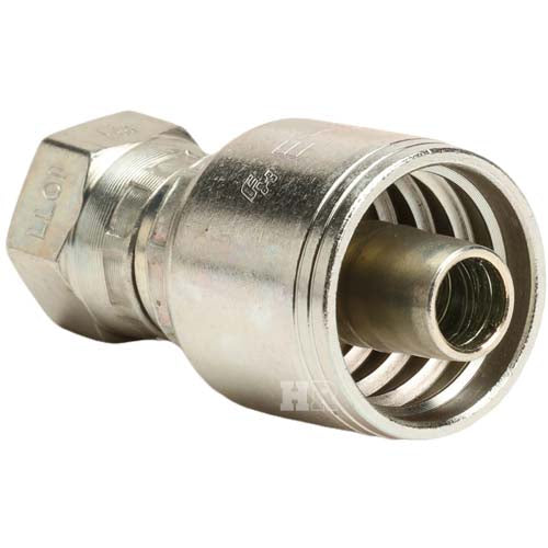 3/8" Female British Standard Parallel Pipe Cone Seat Swivel Hydraulic Fitting