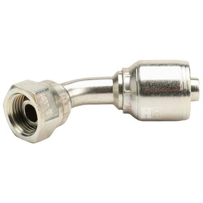 1/2" Female British Standard Parallel Pipe Cone Seat Swivel 45˚ Elbow Hydraulic Fitting