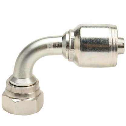 1/2" Female British Standard Parallel Pipe Cone Seat Swivel 90˚ Elbow Hydraulic Fitting