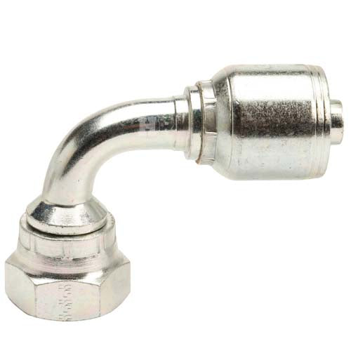 5/8" Female British Standard Parallel Pipe Cone Seat Swivel 90˚ Elbow Hydraulic Fitting