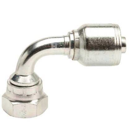 5/8" Female British Standard Parallel Pipe Cone Seat Swivel 90˚ Elbow Hydraulic Fitting